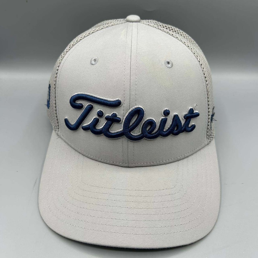 Titleist Golf Trucker Hat Men Gray FootJoy FJ Pro V1 Snap Back Cap